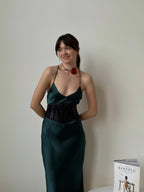 Ukraine underbust corset, artificial leather black machine embroidery, custom made embroidered corset belt.