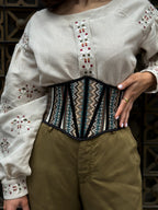 Ukraine red corset belt, custom plus size underbust corset, renaissance corset, Victorian corset top