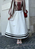 Long skirt, linen skirt with linen, Ukrainian long etno skirt