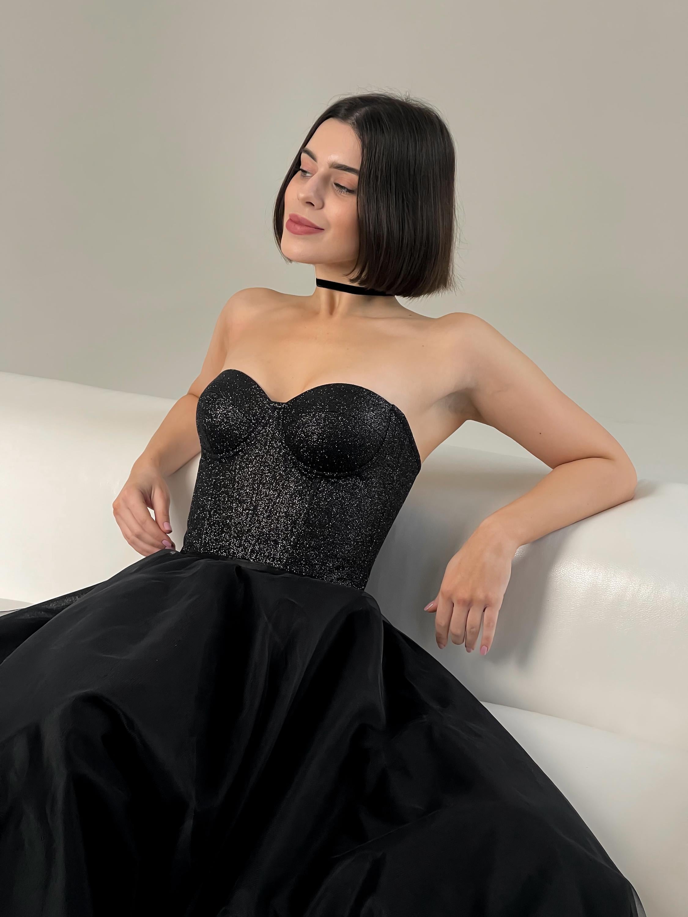 Long tulle skirt, black midi tulle skirt, lush skirt for event
