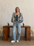 Corset top, beige corset with long sleeves, ukrainian custom made corset top, etno corset top, Victorian corset