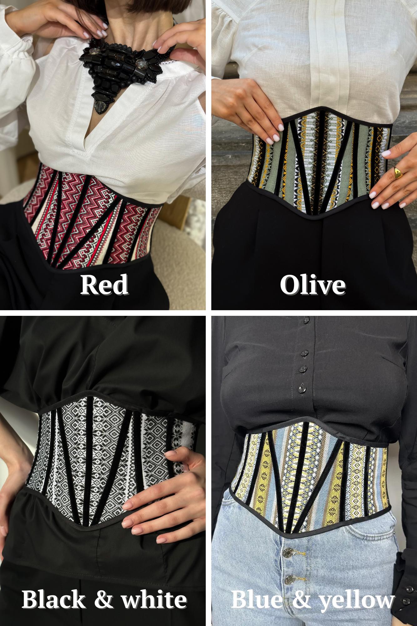 Underbust corset belt, underbust corset waist, renaissance corset, Victorian corset top, mens corset belt