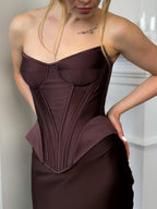 Corset top & mini skirt set, beautiful Bachelorette Wedding guest dress, Prom dress, and festival outfits!