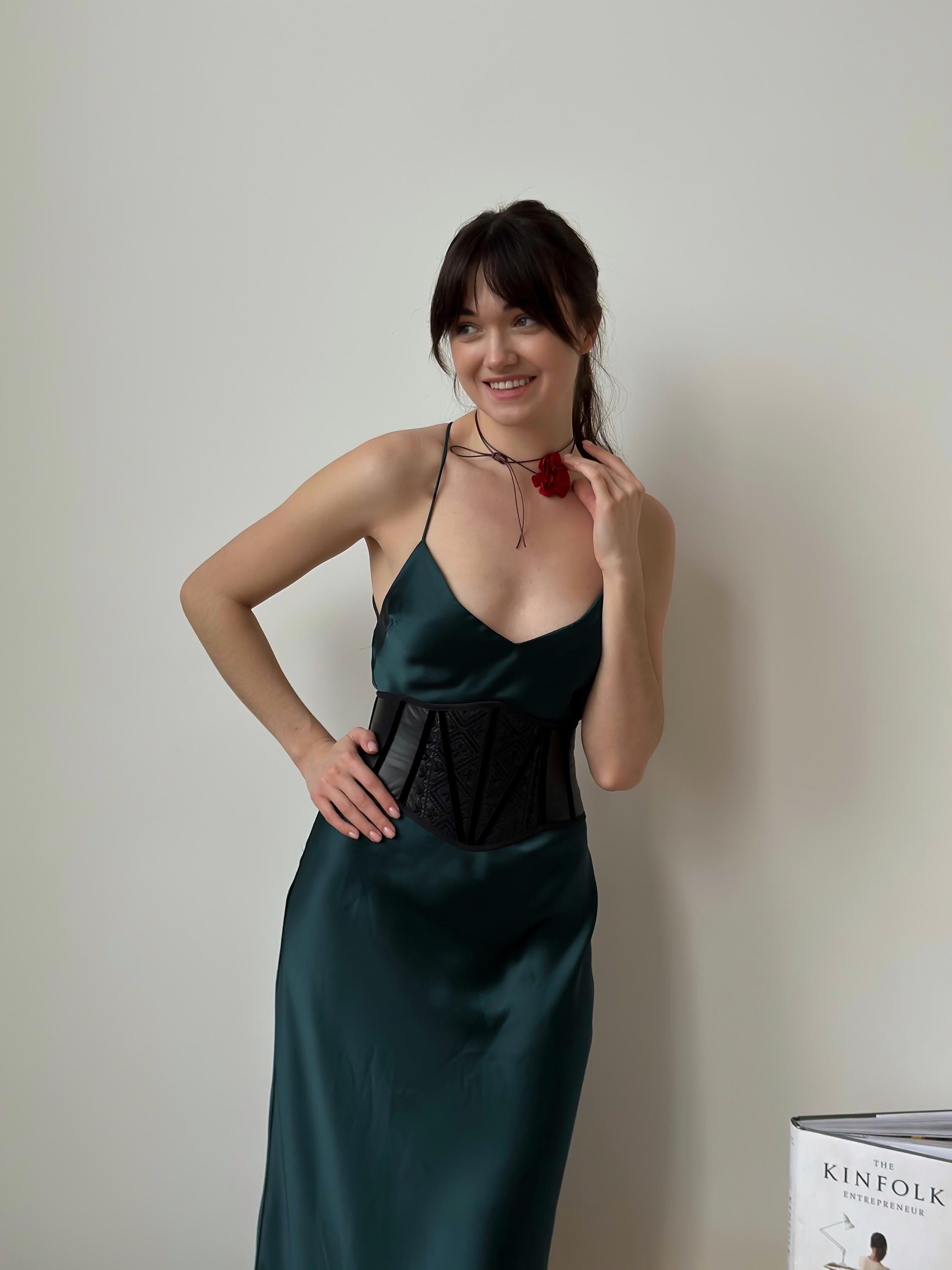 Faux leather corset belt embroidered, underbust corset, plus size custom made corset top, black renaissance corset for dress