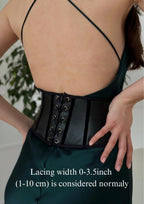 Faux leather corset belt embroidered, underbust corset, plus size custom made corset top, black renaissance corset for dress