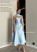 Corset Top and midi Skirt Set with shawl, ideal for Bridesmaids, Wedding Guests, and Bachelorette Parties, overbust corset top