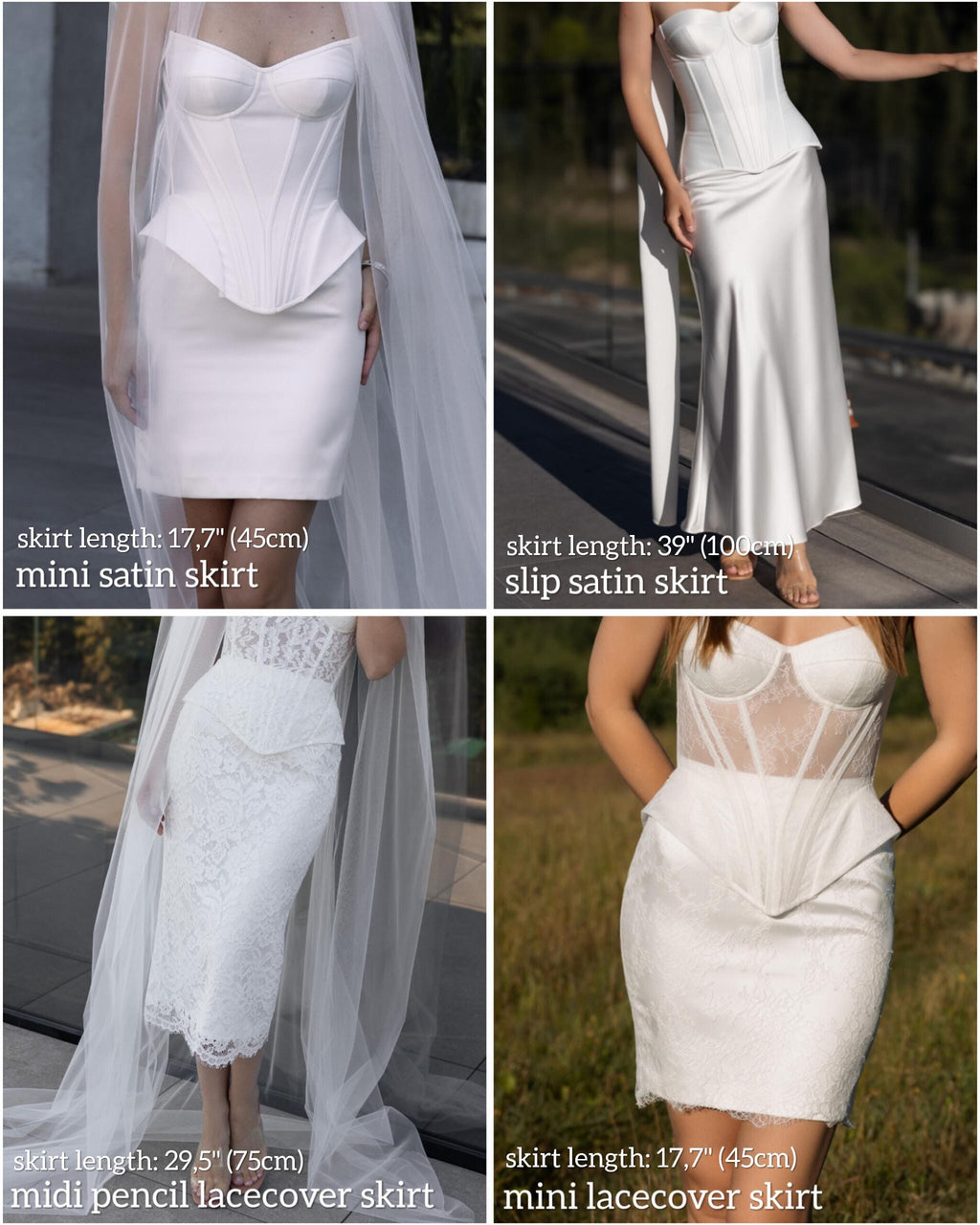 Wedding dress short, mini elopement engagement and civil corset lace covered wedding dress