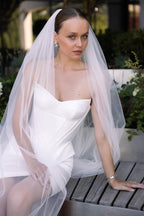 Wedding dress mini, mini elopement engagement and civil corset wedding dress