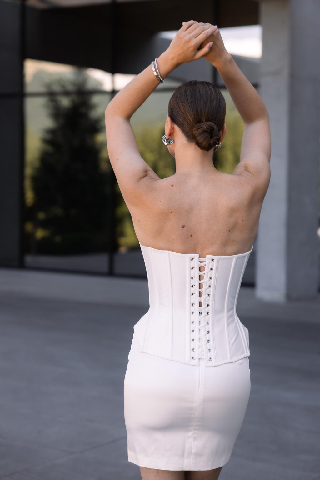 Wedding dress mini, mini elopement engagement and civil corset wedding dress