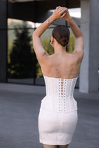 Wedding dress mini, mini elopement engagement and civil corset wedding dress