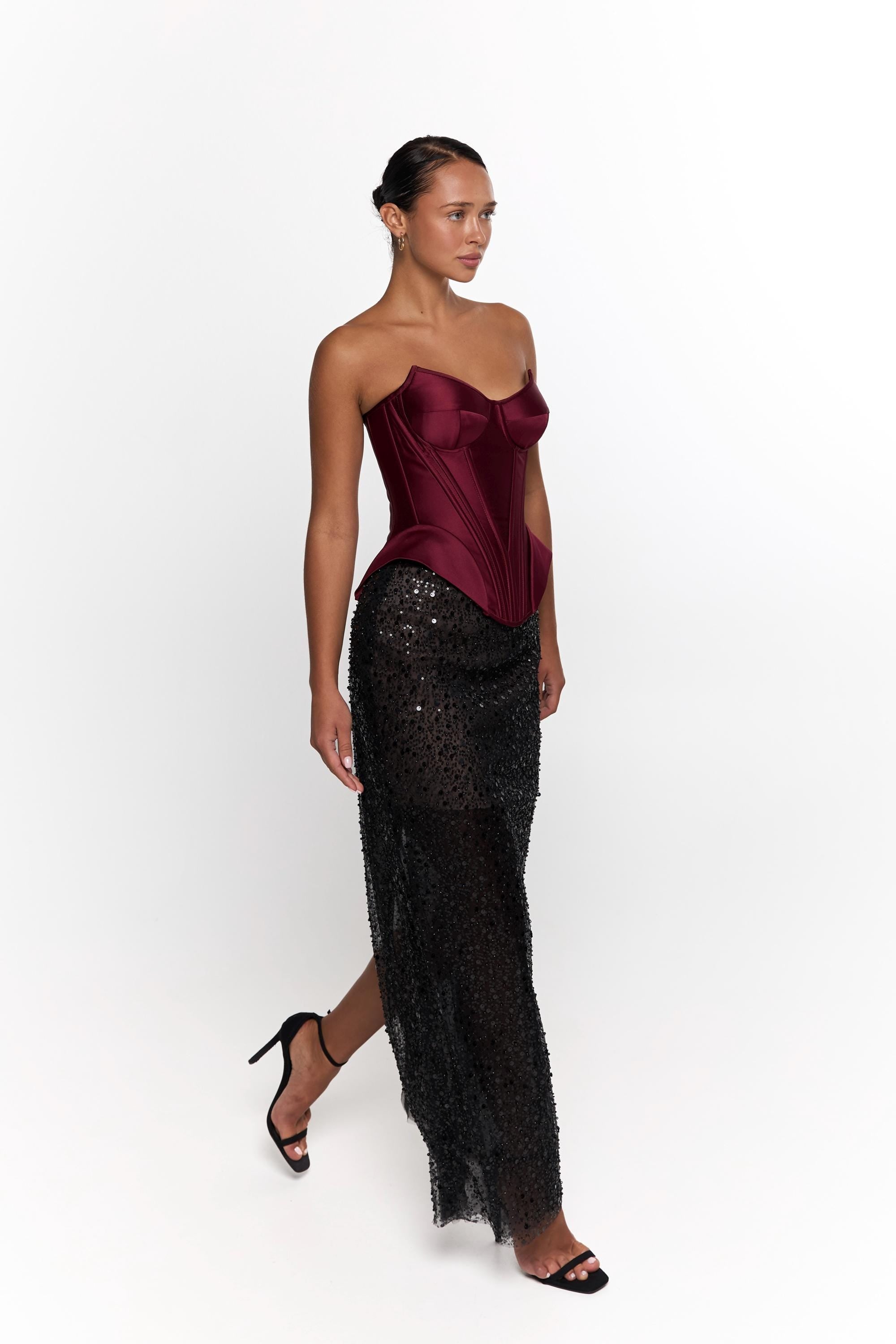 Corset top & long skirt set, beautiful Bachelorette Wedding guest dress, Prom dress, and festival outfits!