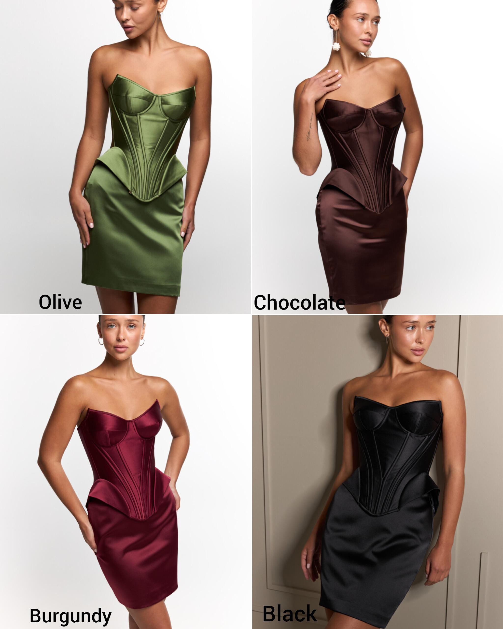 Black dress, beautiful cocktail dress, Bachelorette Wedding guest dress, Prom dress, and festival outfits, sleeveless black corset dress!