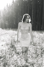 Wedding dress short, mini elopement engagement and civil corset lace covered wedding dress