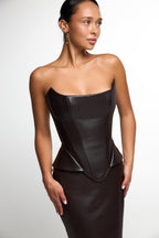 Faux leather corset dress, beautiful Bachelorette Wedding guest dress, Prom dress, and festival outfits, sleeveless black corset dress!