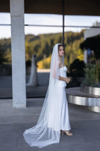 Soft tule bridal veil, wedding veil, long chapel length, cathedral length