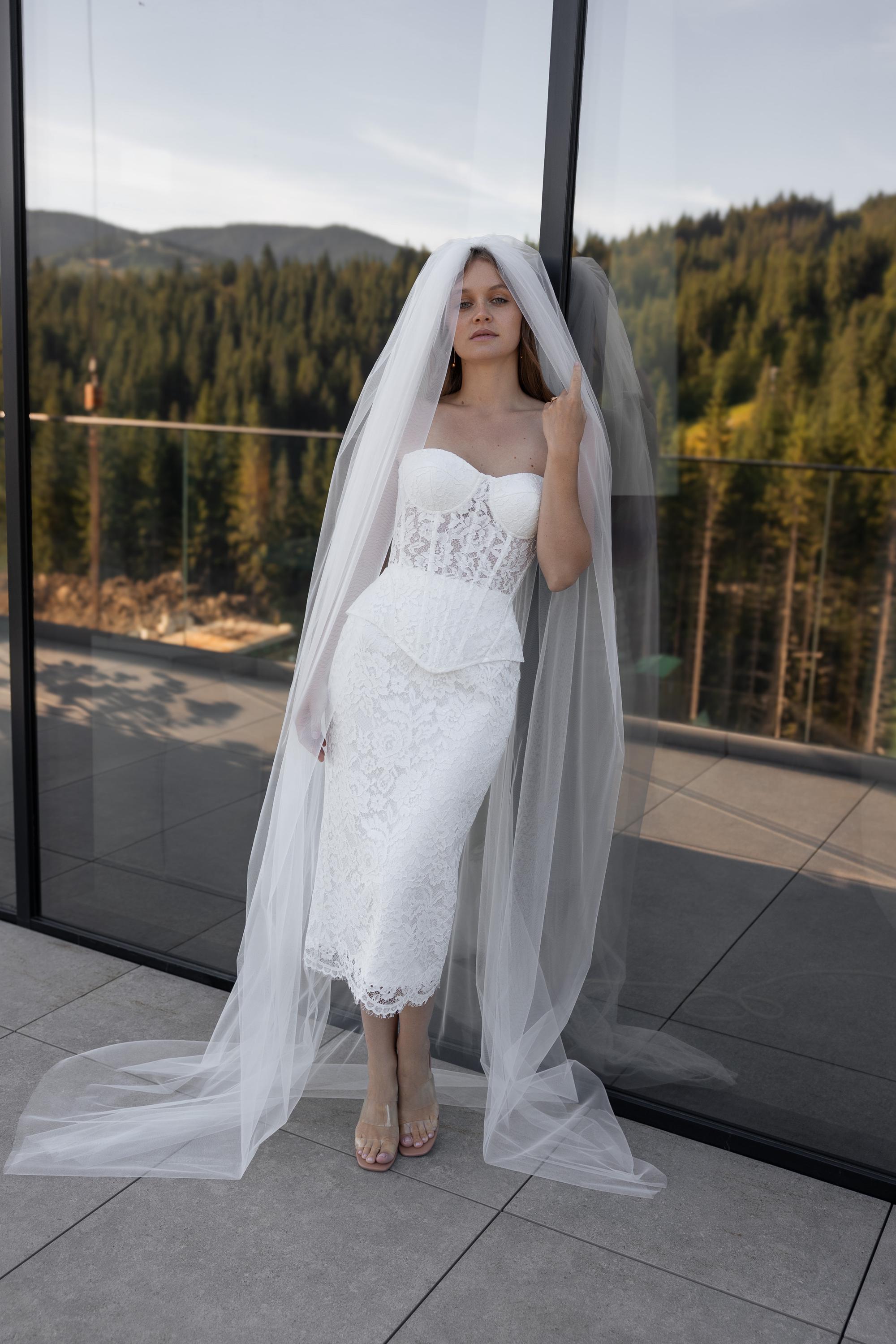 Soft tule bridal veil, wedding veil, long chapel length, cathedral length
