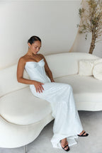 Wedding dress, sequins mini elopement engagement and civil corset wedding dress