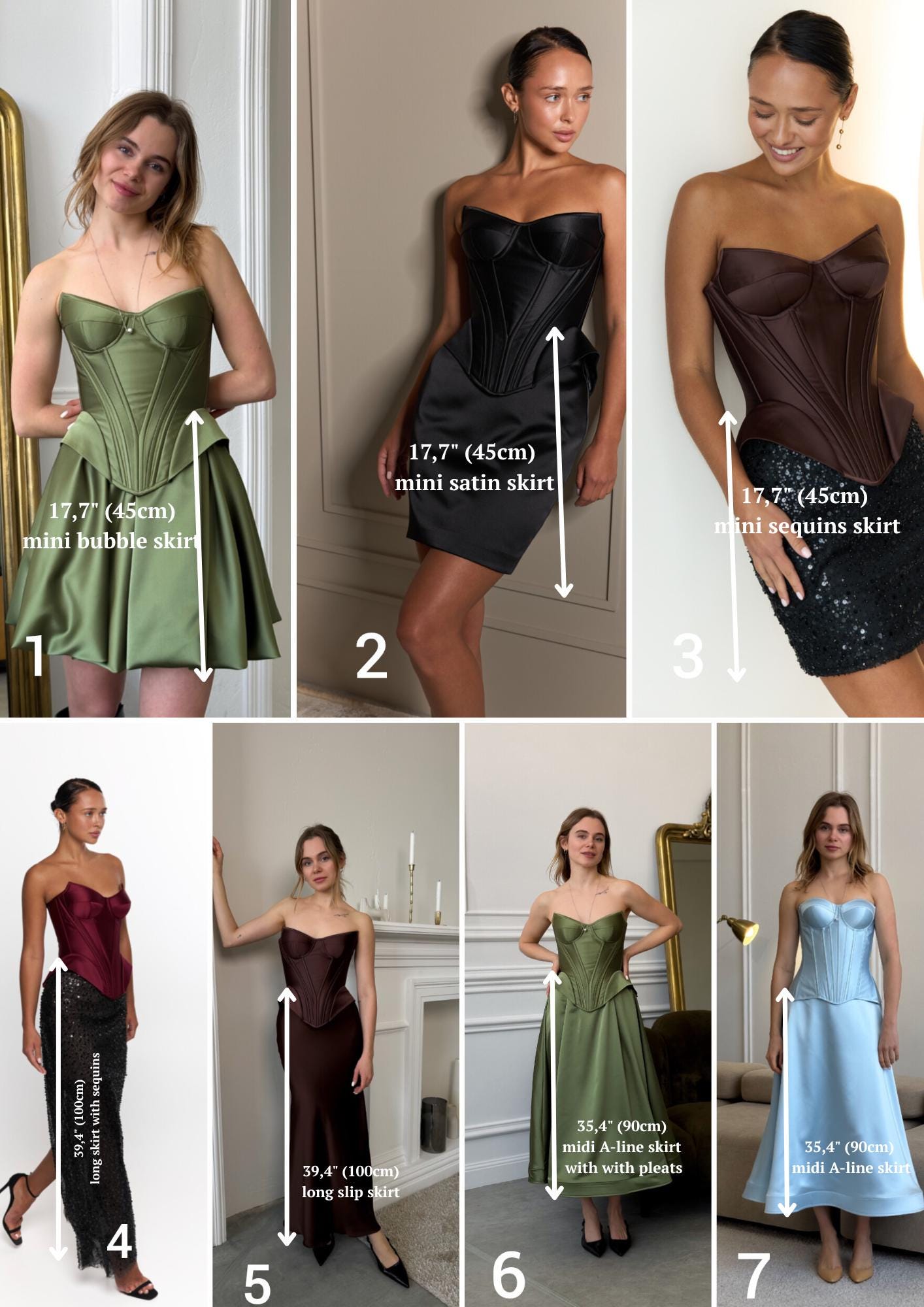 Corset top & mini skirt set, beautiful Bachelorette Wedding guest dress, Prom dress, and festival outfits!