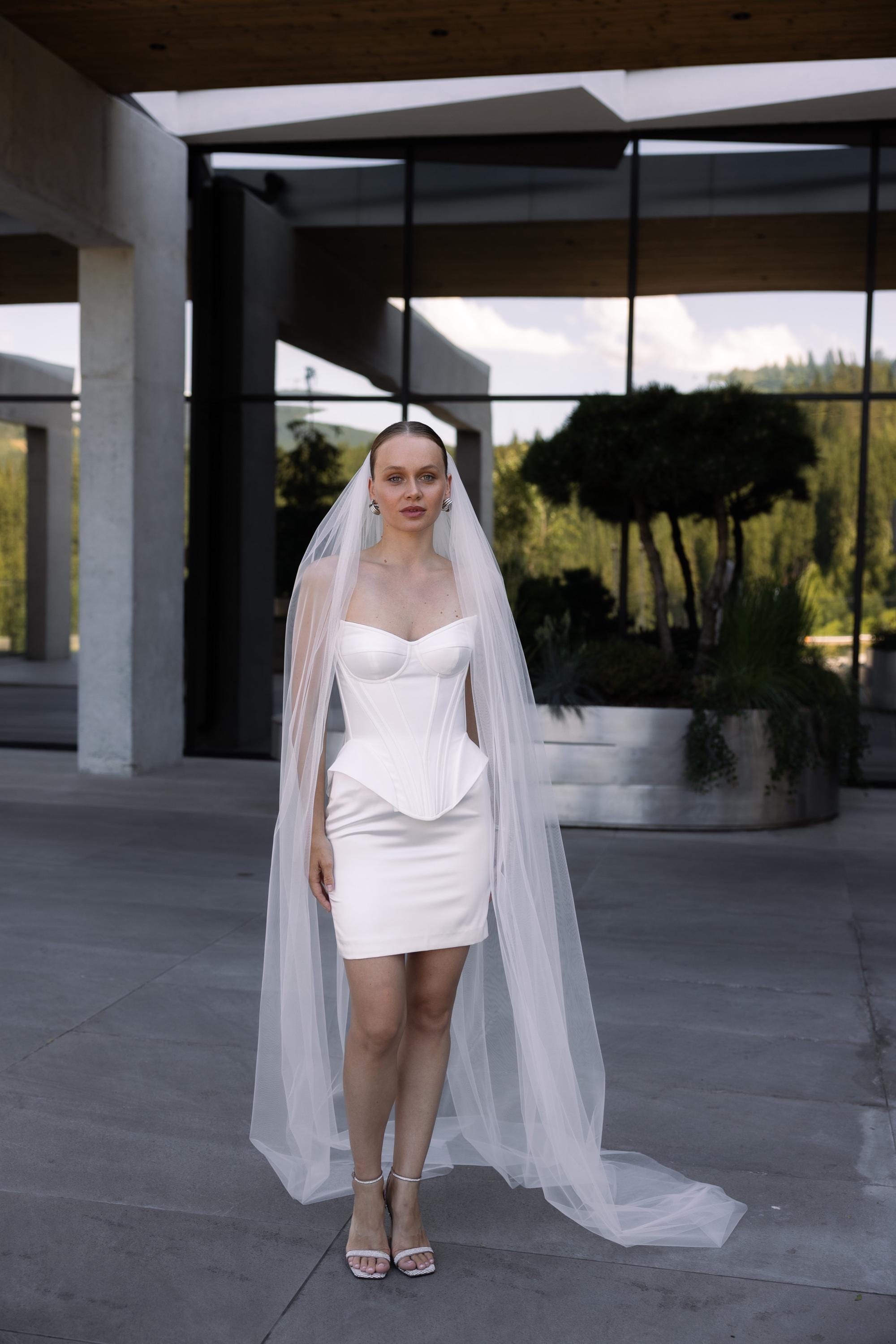 Soft tule bridal veil, wedding veil, long chapel length, cathedral length