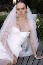 Soft tule bridal veil, wedding veil, long chapel length, cathedral length