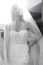 Soft tule bridal veil, wedding veil, long chapel length, cathedral length