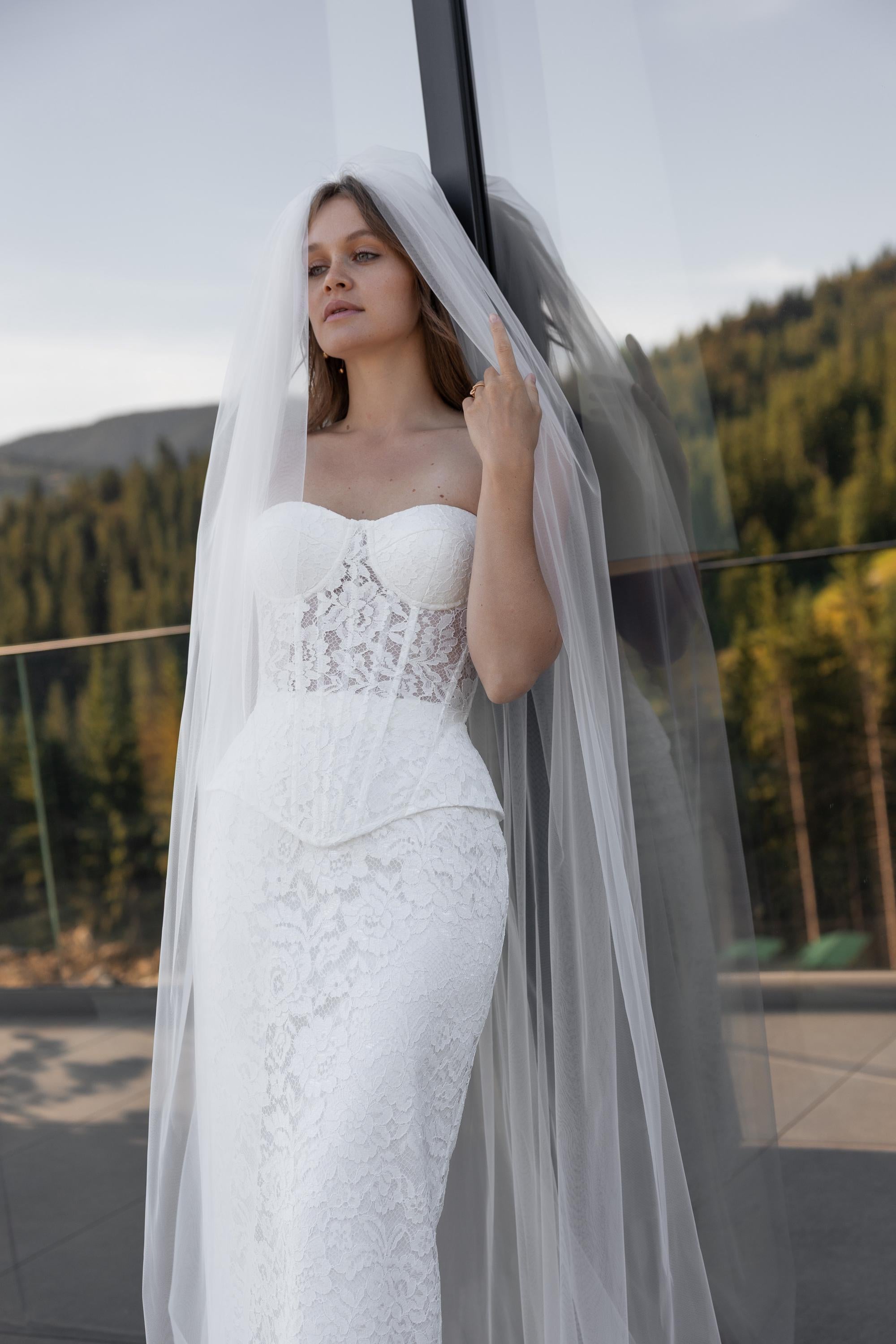Soft tule bridal veil, wedding veil, long chapel length, cathedral length