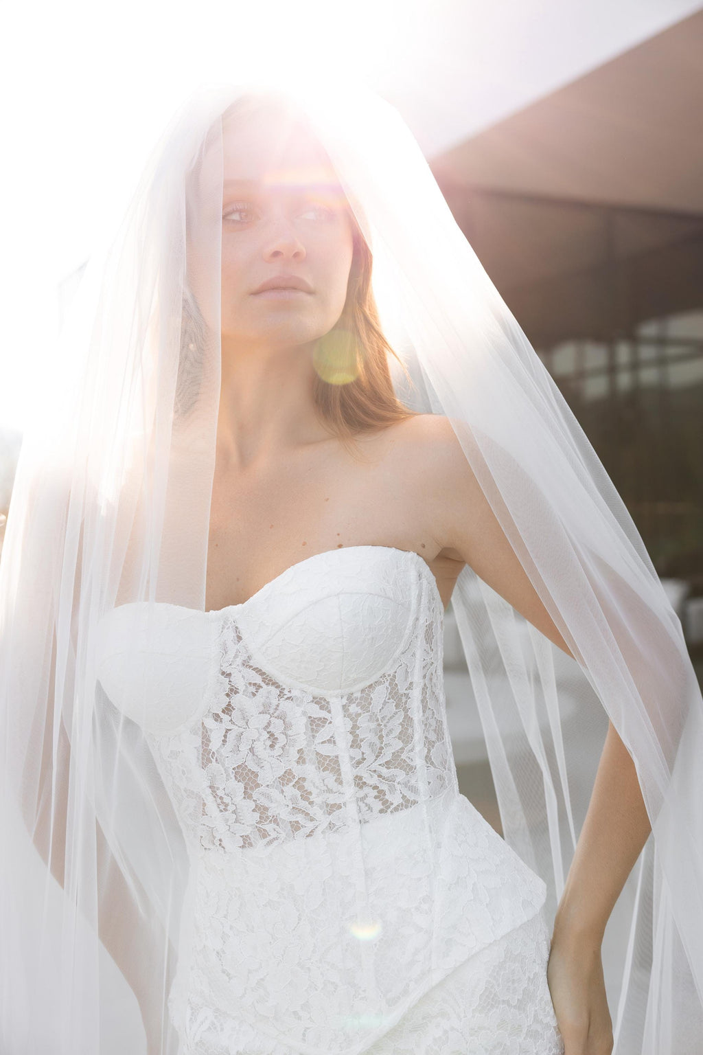 Soft tule bridal veil, wedding veil, long chapel length, cathedral length