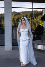 Soft tule bridal veil, wedding veil, long chapel length, cathedral length