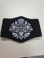 Embroidered underbust corset belt, reverse cottagecore corset top, renaissance corset belt, Victorian corset top, folk plus size