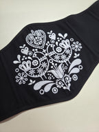 Embroidered underbust corset belt, reverse cottagecore corset top, renaissance corset belt, Victorian corset top, folk plus size
