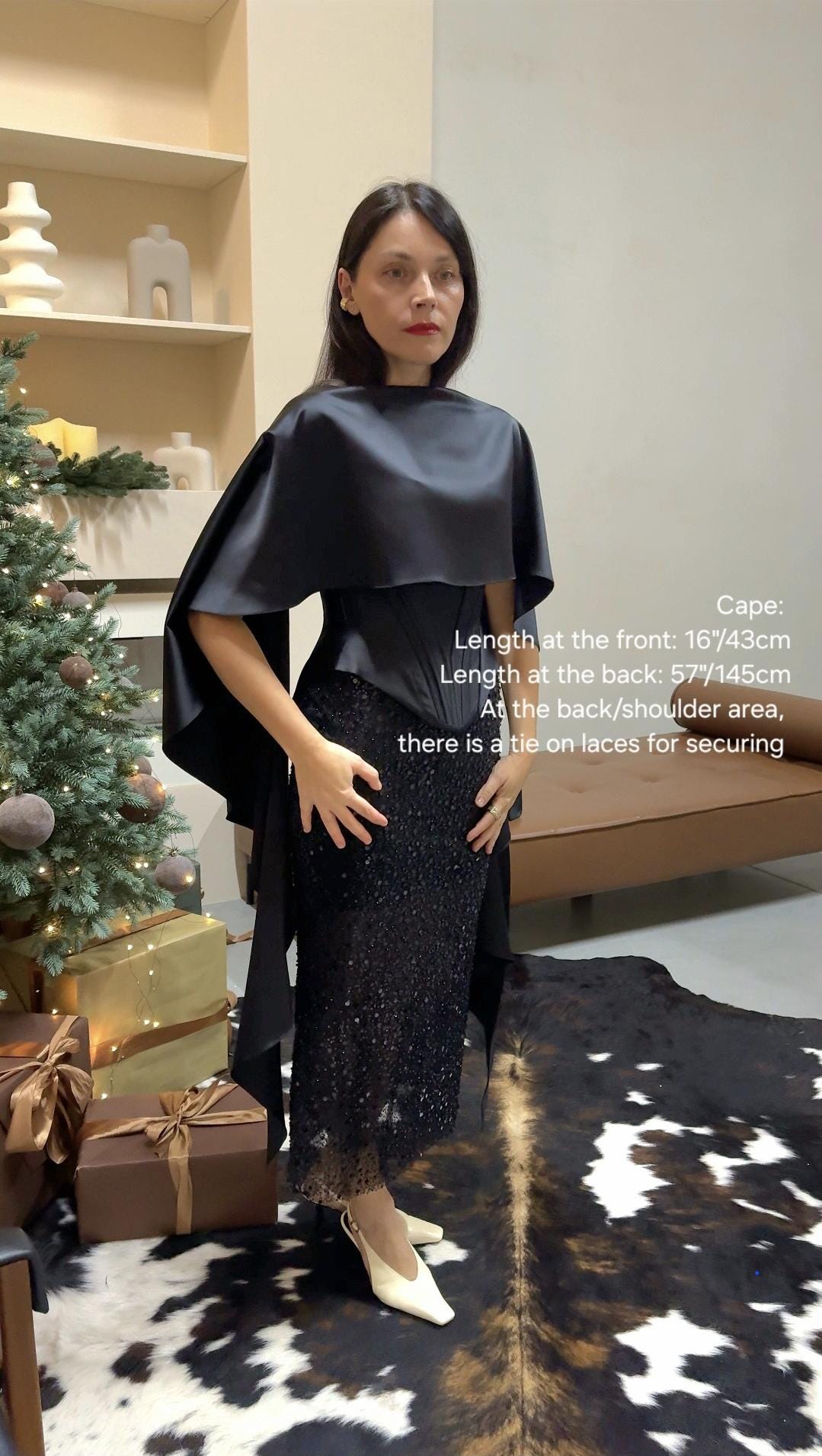 Cape, evening wrap, elegant shawl for your festival outfits, Prom dress