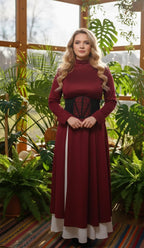 Black reverse corset, custom renaissance corset, Victorian corset top, plus size underbust corset belt with embroidery