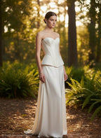 Corset top and skirt set - ideal for Bachelorette celebrations, Prom nights, and summer Weddings, Bridesmaid overbust corset