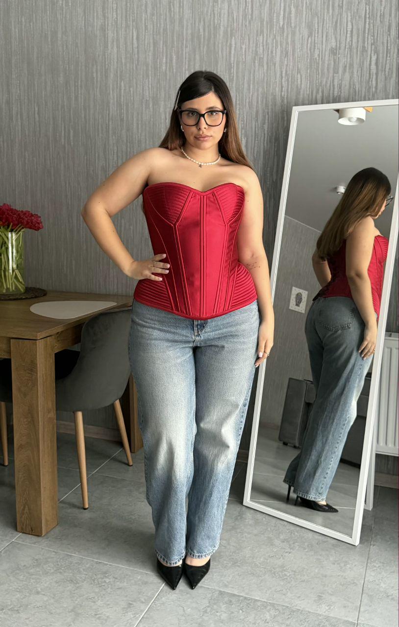 Wedding Guest Outfit, corset top and skirt set, Bachelorette Party Outfit, Satin Maxi Skirt and Bustier Top Set, Prom Two Piece Dress