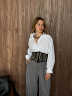Underbust Corset Belt, Ethnic Waist Corset Cincher, Folk Style Wide Belt, Modern Ukrainian Ethno Corset, Renaissance Bodice