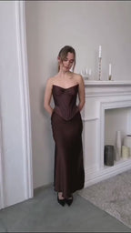 Corset top with flowing skirt - ideal for Bachelorette celebrations, Prom nights, and summer Weddings, Bridesmaid overbust corset