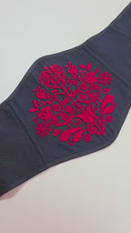 Black reverse corset, custom renaissance corset, Victorian corset top, plus size underbust corset belt with embroidery