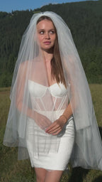 Olivia light ivory corset lace covered wedding dress (Copy)